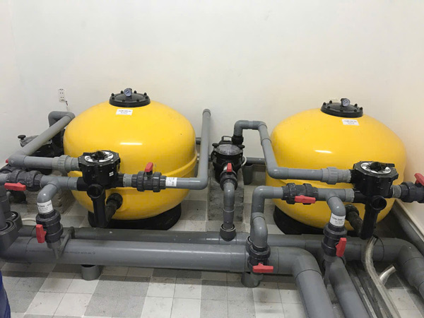 Hệ thống lọc tuần hoàn bể bơi trường THCS Khúc Xuyên